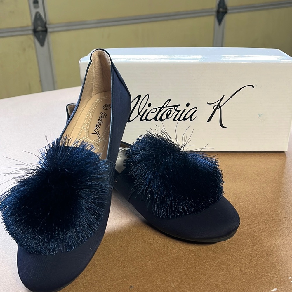VICTORIA K Blue Ballet Flats for Women Size 6.5